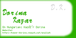 dorina kazar business card